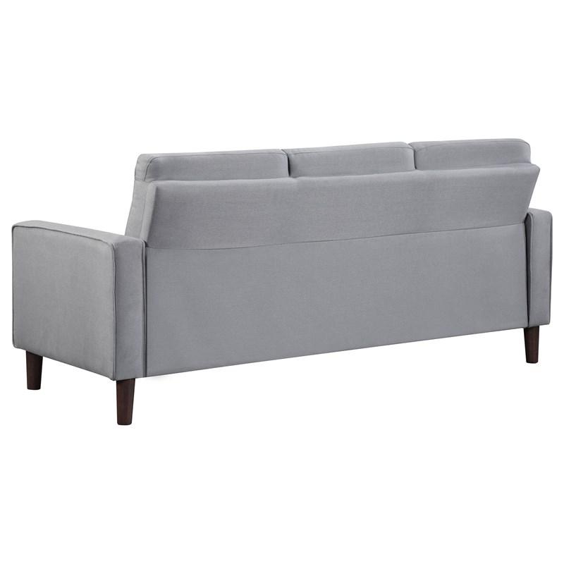 Large Picture of Coaster Furniture Bowen 506781 Upholstered Track Arm Tufted Sofa - Grey