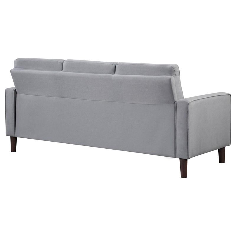 Large Picture of Coaster Furniture Bowen 506781 Upholstered Track Arm Tufted Sofa - Grey