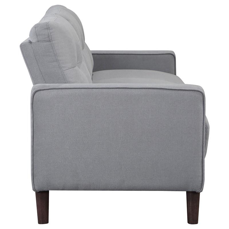 Large Picture of Coaster Furniture Bowen 506781 Upholstered Track Arm Tufted Sofa - Grey