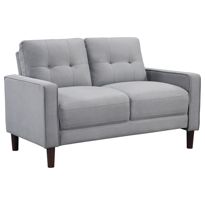 Coaster Furniture Bowen 506782 Upholstered Track Arm Tufted Loveseat - Grey