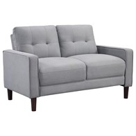 Coaster Furniture Bowen 506782 Upholstered Track Arm Tufted Loveseat - Grey (Loveseats - Stationary)