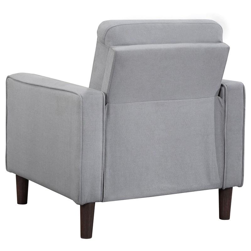Large Picture of Coaster Furniture Bowen 506783 Upholstered Track Arm Tufted Accent Chair - Grey