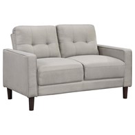Coaster Furniture Bowen 506786 Upholstered Track Arm Tufted Loveseat - Beige (Loveseats - Stationary)