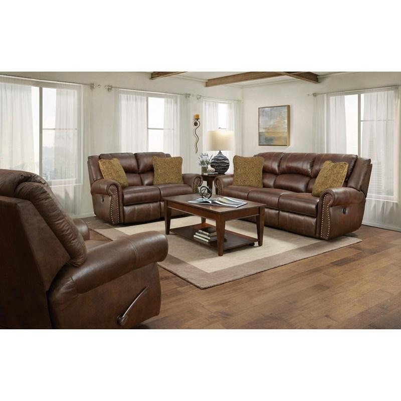 Large Picture of Catnapper Pickett 31322 Rocking Reclining Loveseat - Walnut