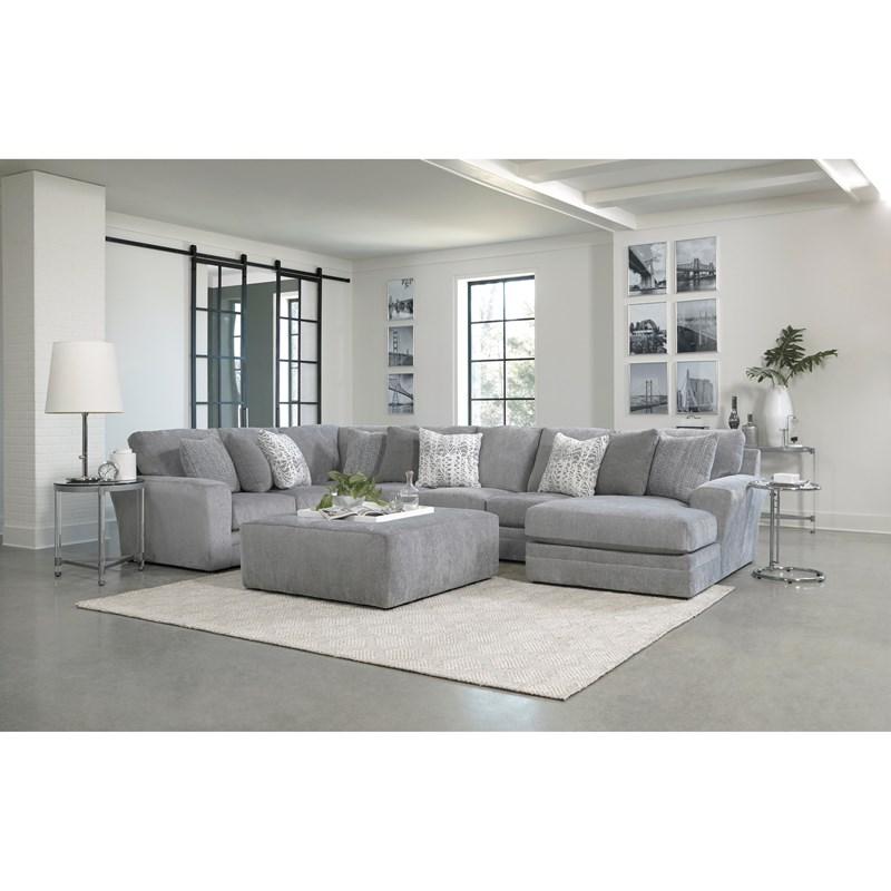 Large Picture of Jackson Furniture Glacier 247728 Cocktail Ottoman - Shark