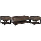 Signature Design by Ashley Johurst T444T1 Lift-top Coffee Table and 2 End Tables