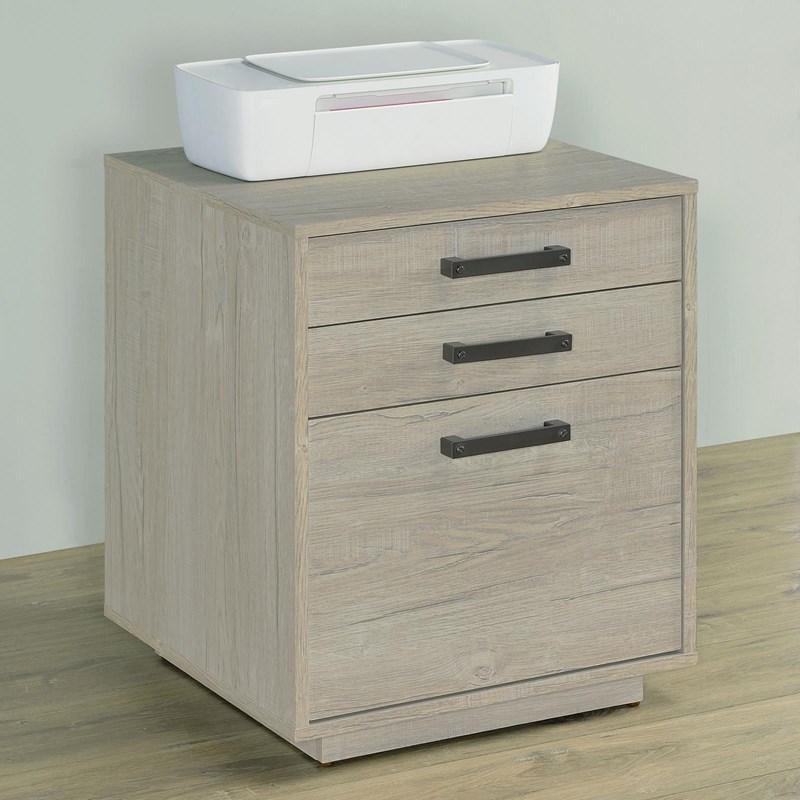 Large Picture of Coaster Furniture Loomis 805882 3-Drawer Home Office File Cabinet - Whitewashed Grey