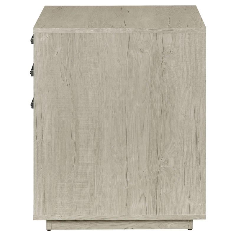 Large Picture of Coaster Furniture Loomis 805882 3-Drawer Home Office File Cabinet - Whitewashed Grey
