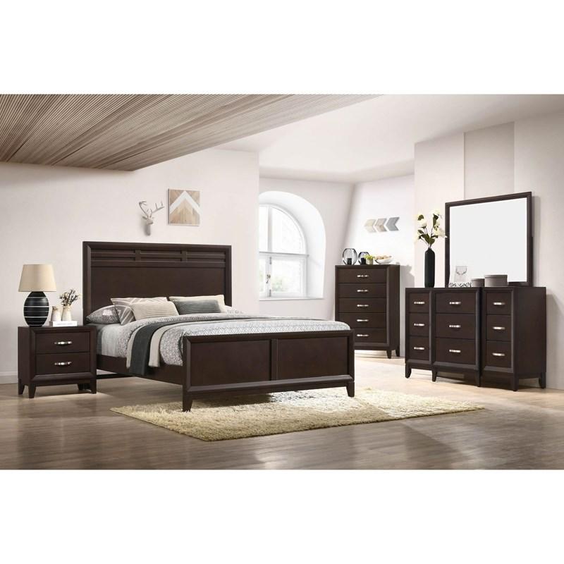 Large Picture of Elements International Beaumont B.1140 Dresser Mirror- Merlot