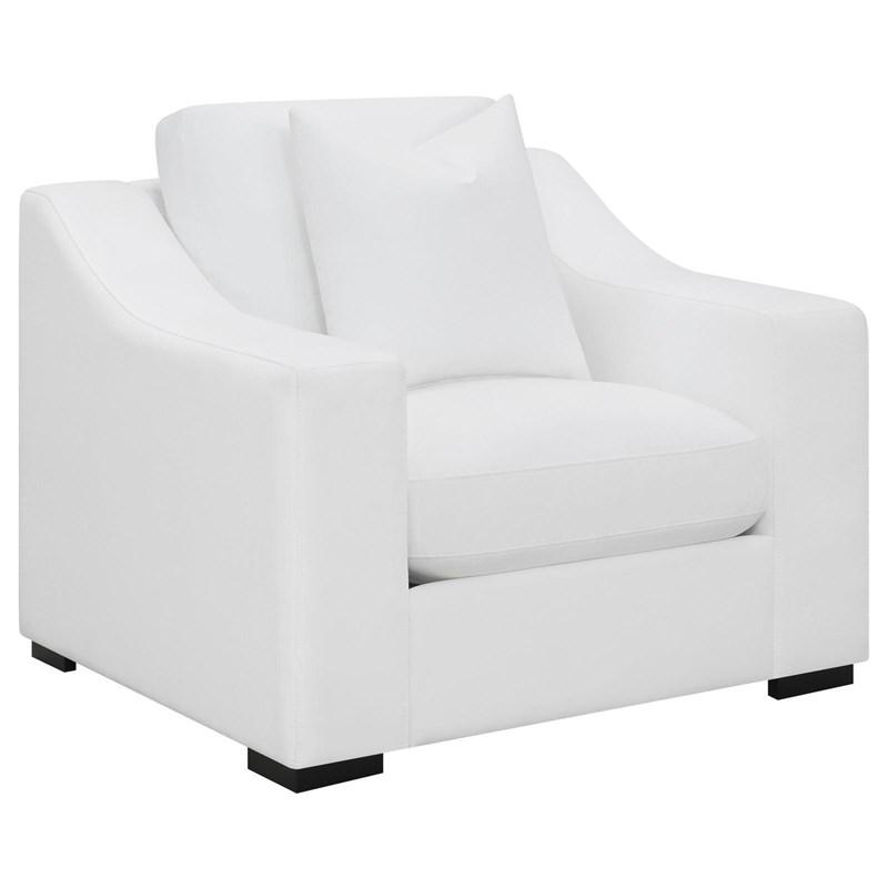Coaster Furniture Ashlyn 509893 Upholstered Sloped Arm Accent Chair - White