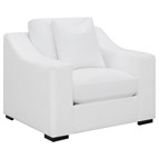 Coaster Furniture Ashlyn 509893 Upholstered Sloped Arm Accent Chair - White