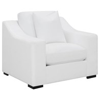 Coaster Furniture Ashlyn 509893 Upholstered Sloped Arm Accent Chair - White (Chairs - Stationary)