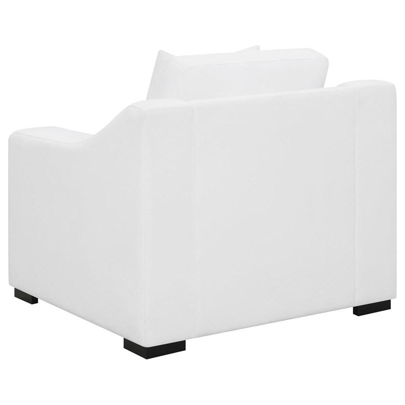 Large Picture of Coaster Furniture Ashlyn 509893 Upholstered Sloped Arm Accent Chair - White