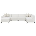 Coaster Furniture Freddie 551641-SETL 6 pc Upholstered Modular Sectional - Pearl