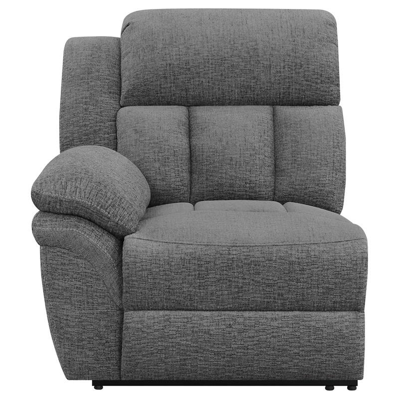 Large Picture of Coaster Furniture Bahrain 609542 Upholstered Motion Loveseat - Charcoal