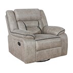 Coaster Furniture Greer 651353 Upholstered Swivel Glider Recliner Chair - Taupe