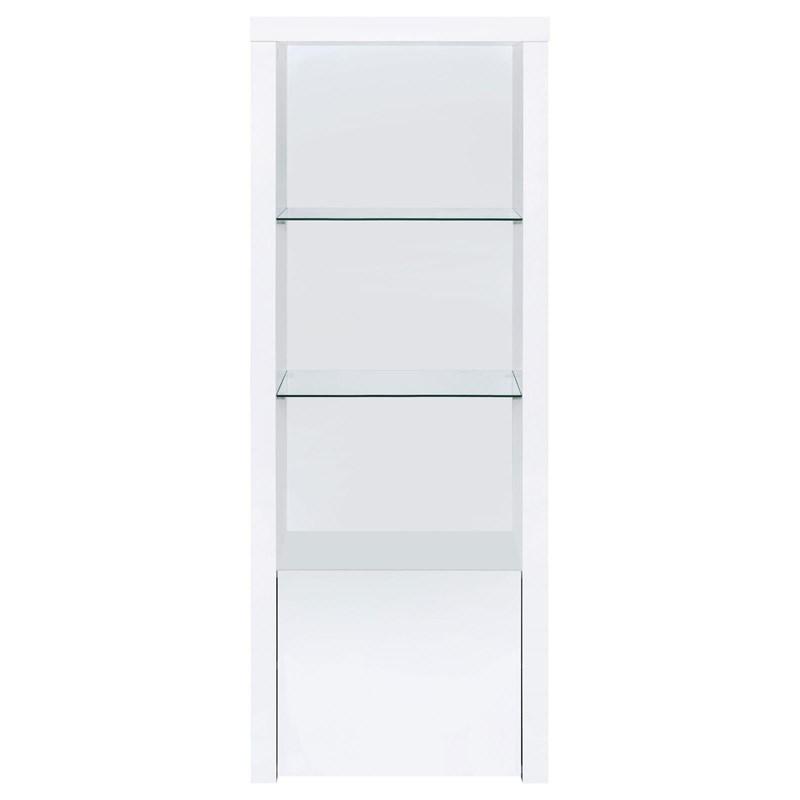 Large Picture of Coaster Furniture Jude 704254 3-shelf Engineered Wood Media Tower - High Gloss White