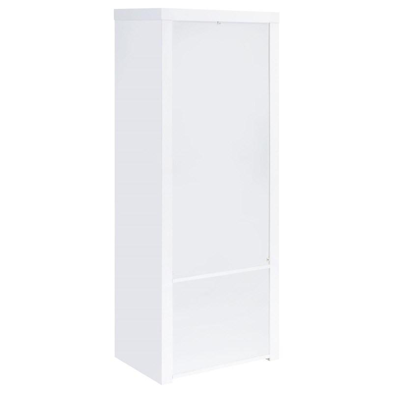 Large Picture of Coaster Furniture Jude 704254 3-shelf Engineered Wood Media Tower - High Gloss White