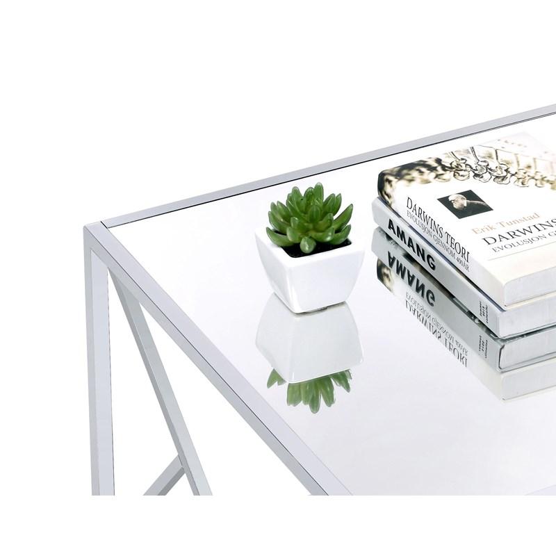 Large Picture of Coaster Furniture Provins 720794 3-piece Coffee and End Table Set - Mirror and Chrome