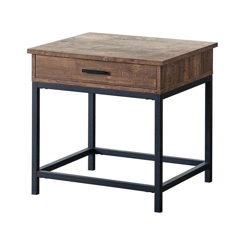 Coaster Furniture Byers 723777 1-Drawer Square Engineered Wood End Table - Brown Oak