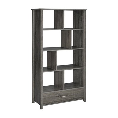 Coaster Furniture Dylan 801577 68-inch 4-shelf Storage Bookshelf - Weathered Grey