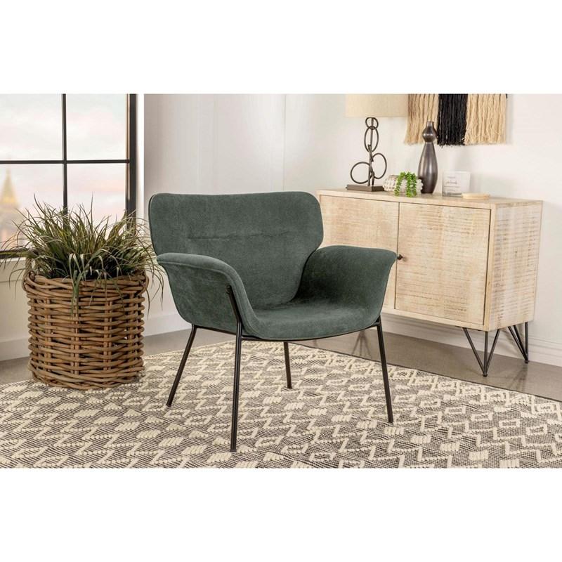 Large Picture of Coaster Furniture Davina 905613 Upholstered Flared Arm Accent Chair - Ivy