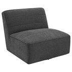 Coaster Furniture Cobie 905713 Upholstered Armless Swivel Chair - Dark Charcoal