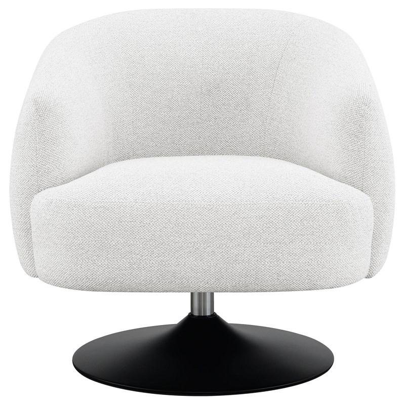 Large Picture of Coaster Furniture Dave 905739 Upholstered Barrel Back Swivel Club Chair - Beige