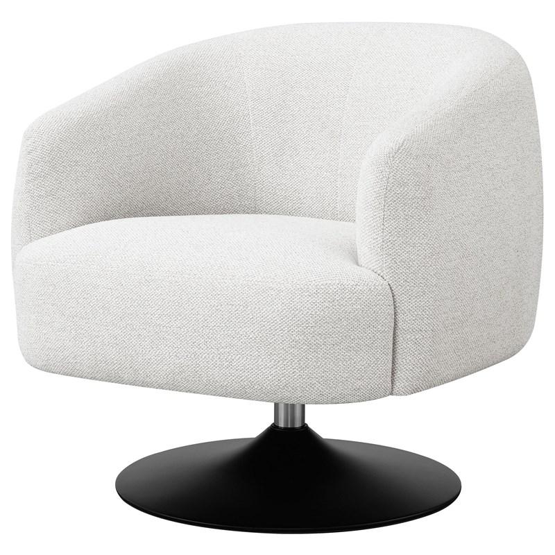 Large Picture of Coaster Furniture Dave 905739 Upholstered Barrel Back Swivel Club Chair - Beige