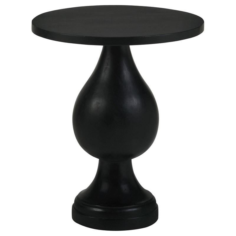 Coaster Furniture Dianella 915108 Round Pedestal Base Accent Side Table - Black Stain