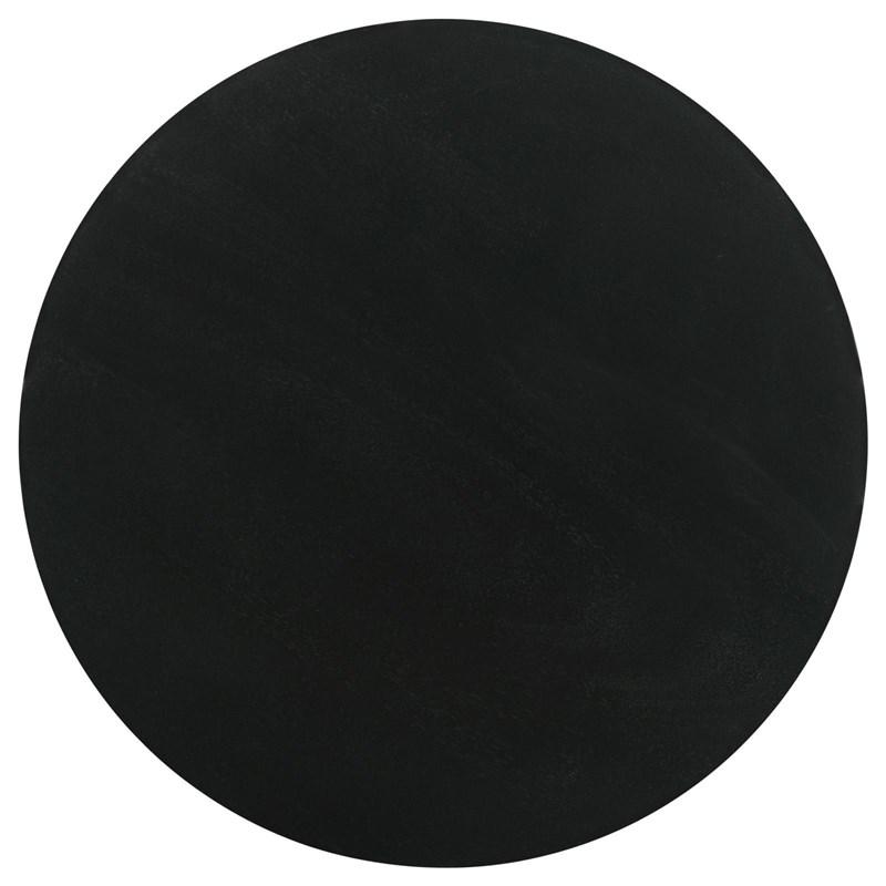 Large Picture of Coaster Furniture Dianella 915108 Round Pedestal Base Accent Side Table - Black Stain