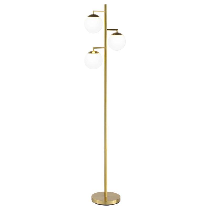 Large Picture of Coaster Furniture Sena 920214 66-inch Spherical Bulb Tree Metal Floor Lamp - Gold
