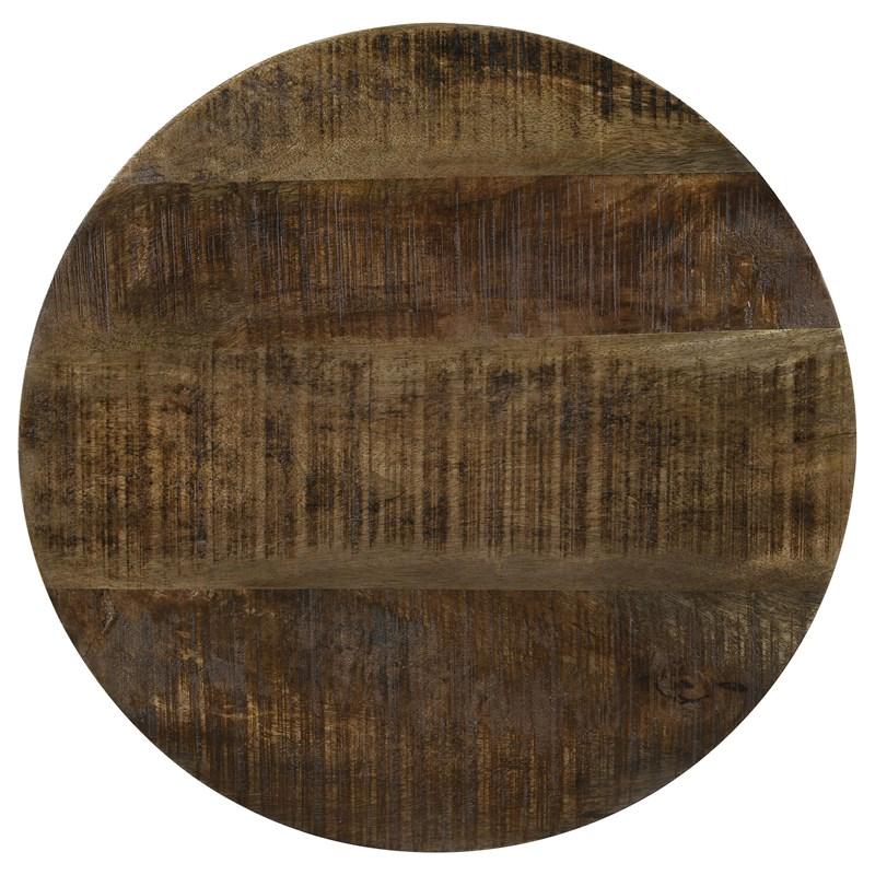 Large Picture of Coaster Furniture Aurora 935990 Round Drum Base Accent Side Table - Natural and Black