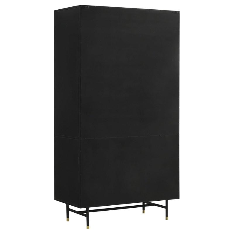 Large Picture of Coaster Furniture Santiago 951134 4-door Metal Tall Storage Cabinet - Matte Black