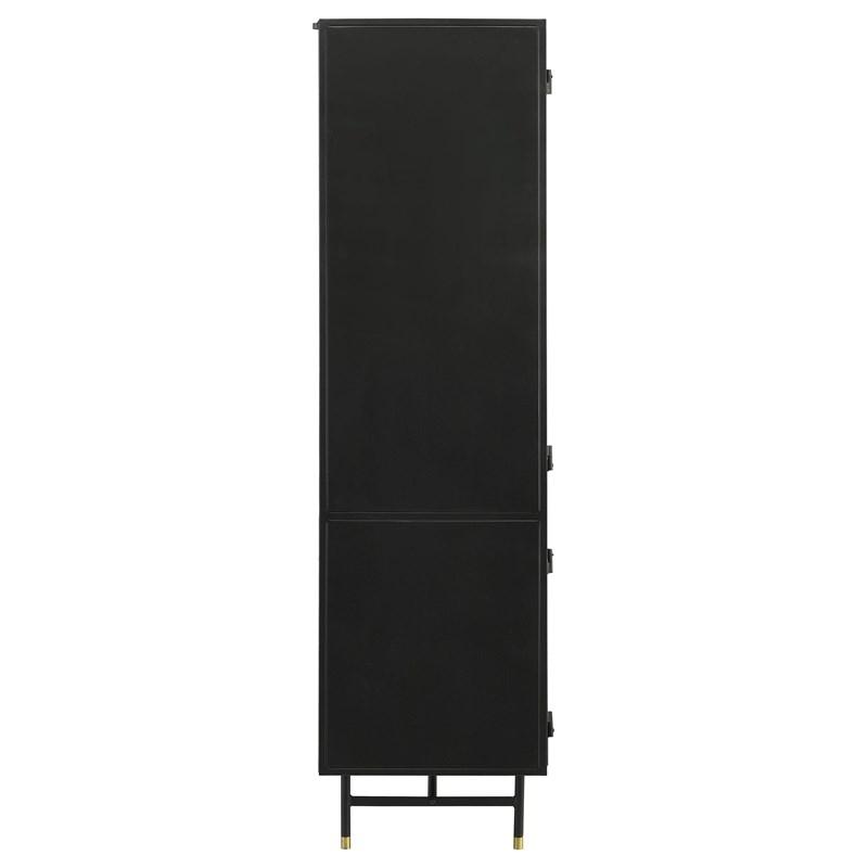 Large Picture of Coaster Furniture Santiago 951134 4-door Metal Tall Storage Cabinet - Matte Black