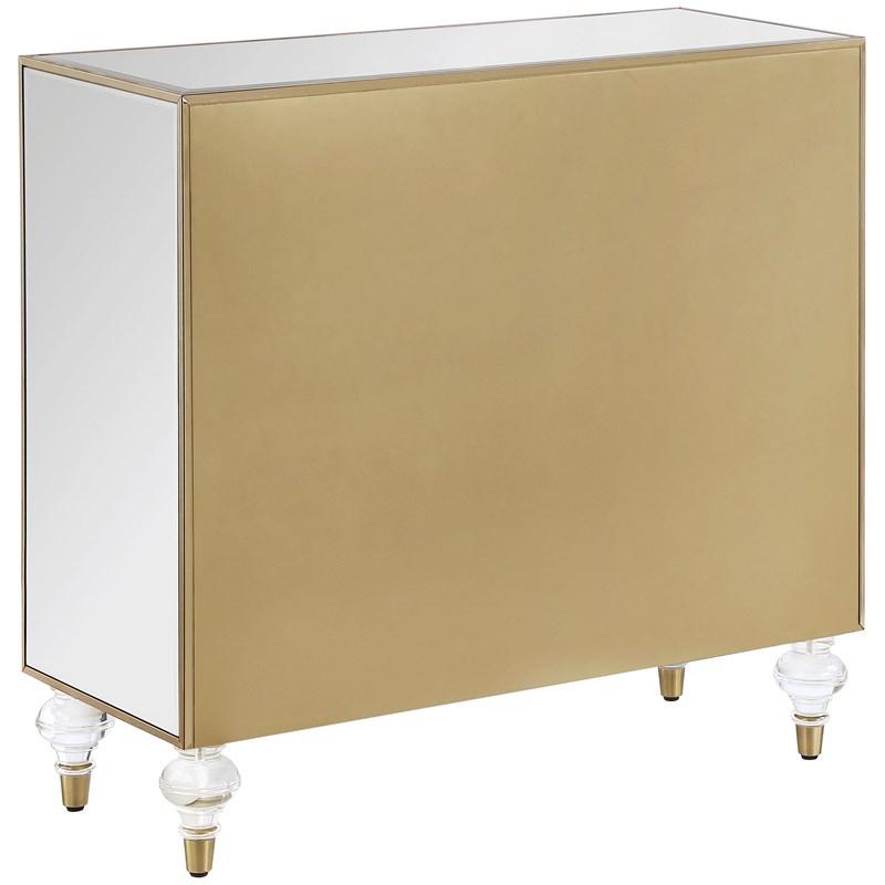 Large Picture of Coaster Furniture Astilbe 951851 2-door Mirrored Accent Cabinet - Silver and Champagne