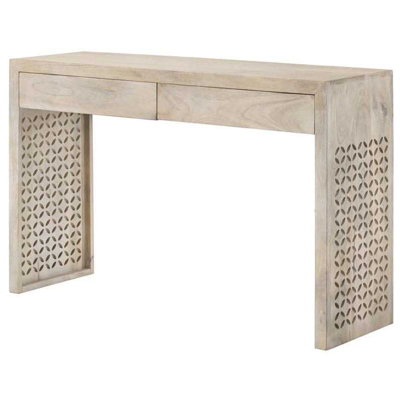 Large Picture of Coaster Furniture Rickman 959543 2-Drawer Wood Entryway Console Table - White Washed