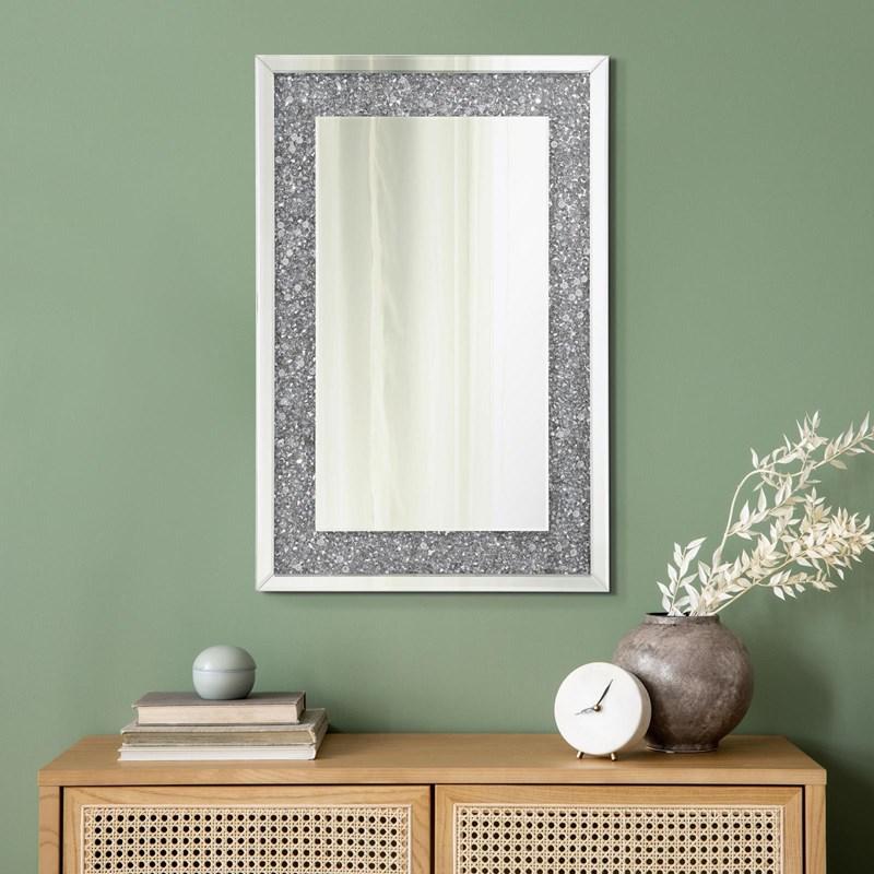 Large Picture of Coaster Furniture Valerie 961635 Crystal Inlay Rectangle Wall Mirror