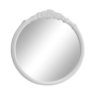 Coaster Furniture Sylvie 969533GWT Round Wall Mirror - White