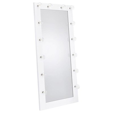 Coaster Furniture Zayan 969558 32 x 71 Inch Floor Mirror LED Lighting - White Gloss