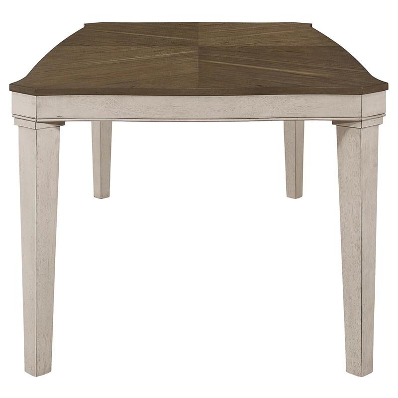 Large Picture of Coaster Furniture Ronnie 108051 Rectangular 79-inch Wood Dining Table - Rustic Cream