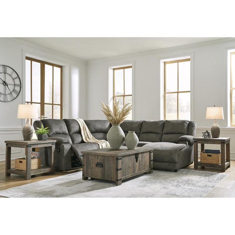 Large Picture of Signature Design by Ashley Benlocke 30402S16 5 pc Reclining Sectional with Chaise