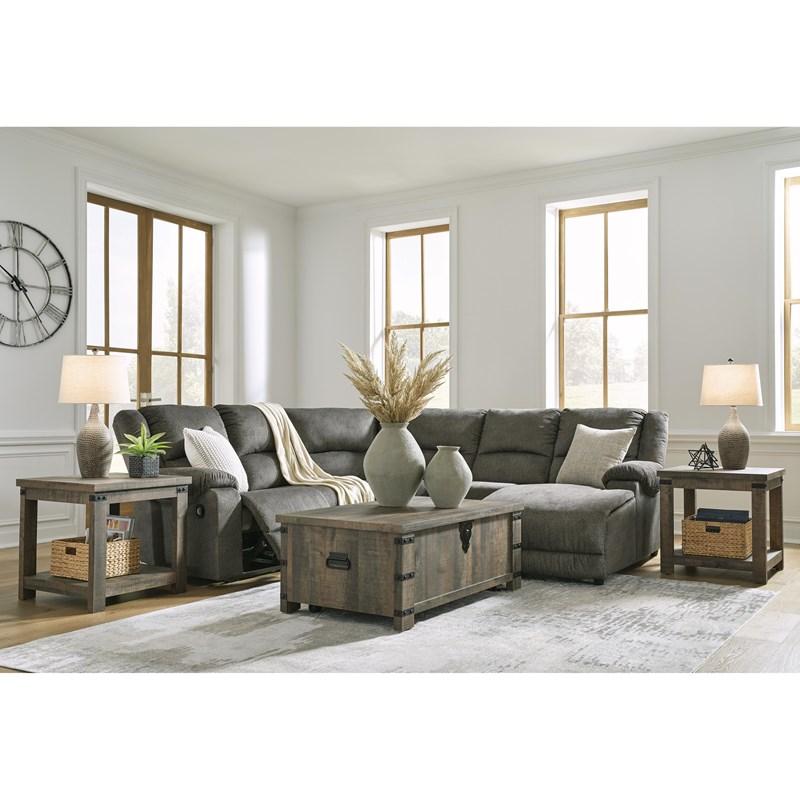 Large Picture of Signature Design by Ashley Benlocke 30402S16 5 pc Reclining Sectional with Chaise