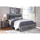 Signature Design by Ashley Lodanna B214B13 King Panel Bed with 2 Storage Drawers