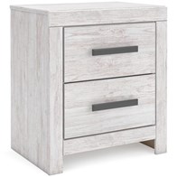 Signature Design by Ashley Cayboni B3788-92 Two Drawer Night Stand (Nightstands - 2 Drawers)