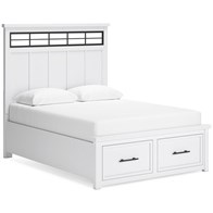 Benchcraft Ashbryn B844B2 Queen Panel Storage Bed (Beds - Queen)