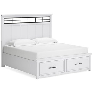 Benchcraft Ashbryn B844B5 California King Panel Storage Bed (Beds - California King)