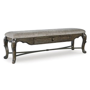 Signature Design by Ashley Maylee D947-00 Upholstered Storage Bench (Dining Seating - Benches)