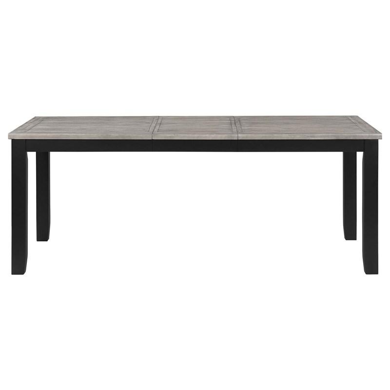 Large Picture of Coaster Furniture Elodie 121221 Rectangular 78-inch Extension Leaf Dining Table - Black