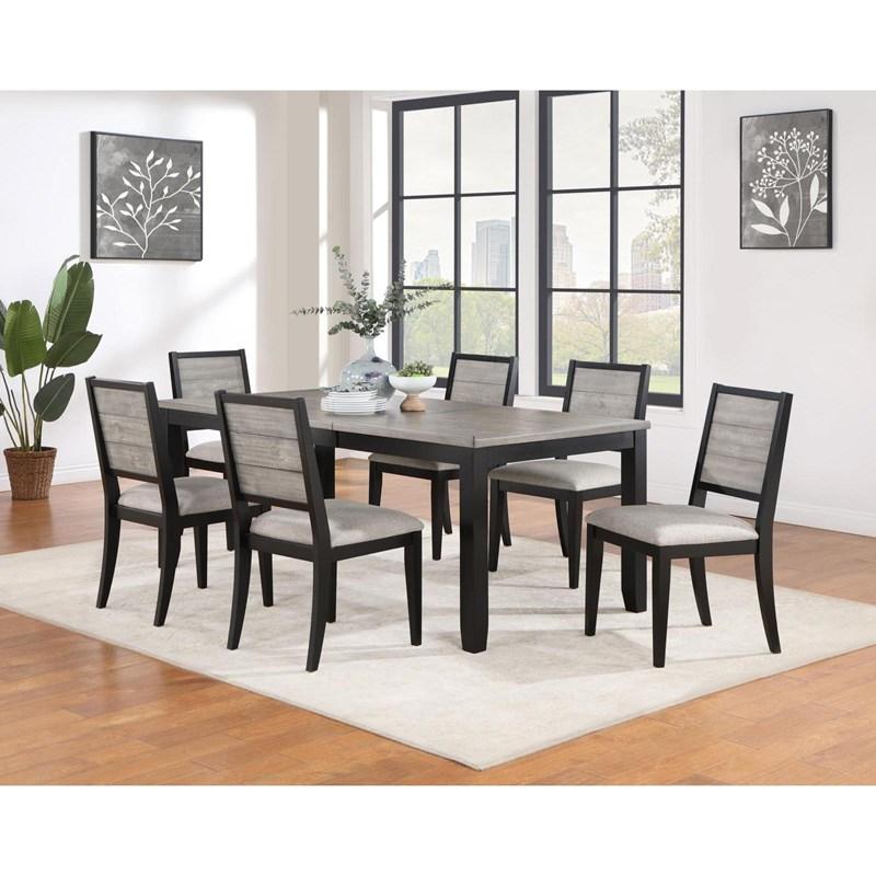 Large Picture of Coaster Furniture Elodie 121222 Wood Dining Side Chair - Grey and Black